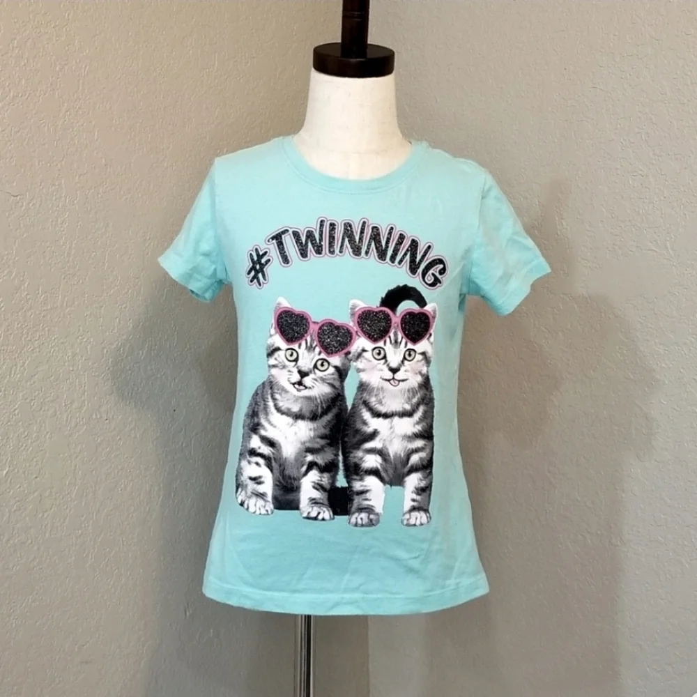 5/$30- Wonder Nation #Twinning Cat Shirt - Picture 5 of 6